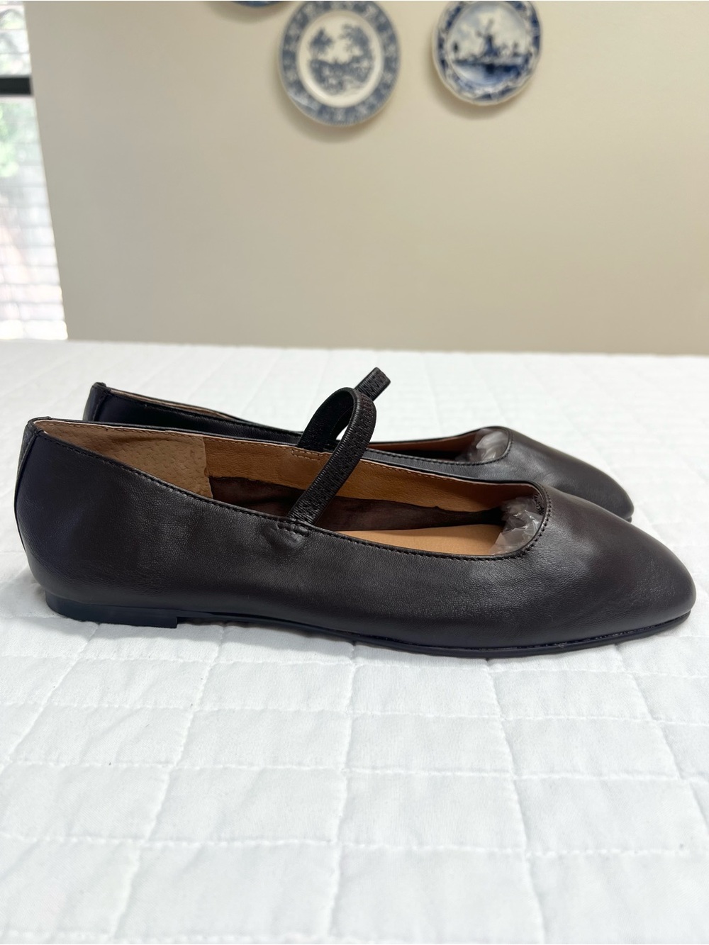 Madewell The Greta Mary Jane Flat in Coffee Bean Brown Size 7 - Picture 4 of 10